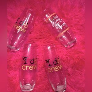 Clear champagne flutes for I do crew new never used